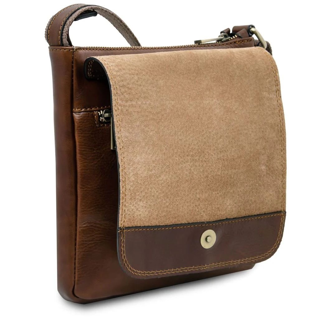 Jimmy - Leather Crossbody Bag For Men With Front Pocket (TL141407) - Image 5