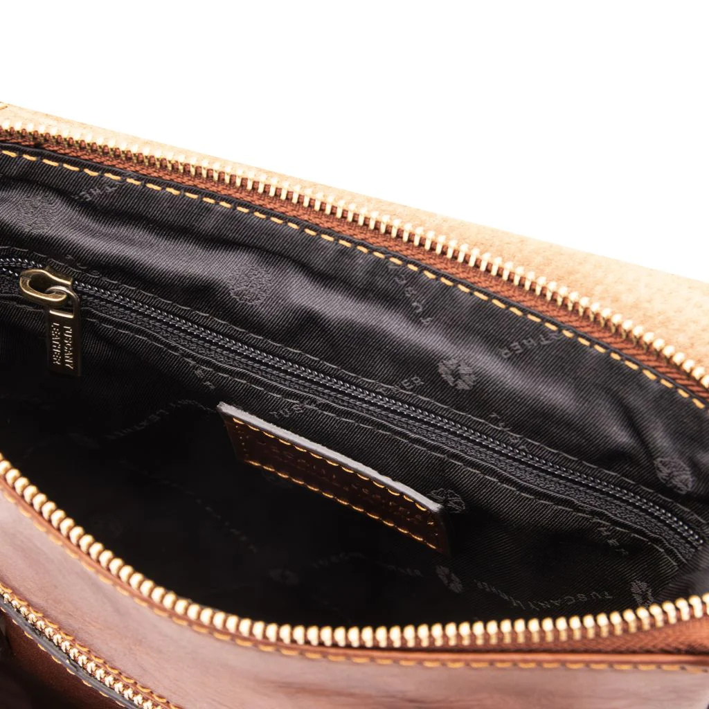 Jimmy - Leather Crossbody Bag For Men With Front Pocket (TL141407) - Image 6