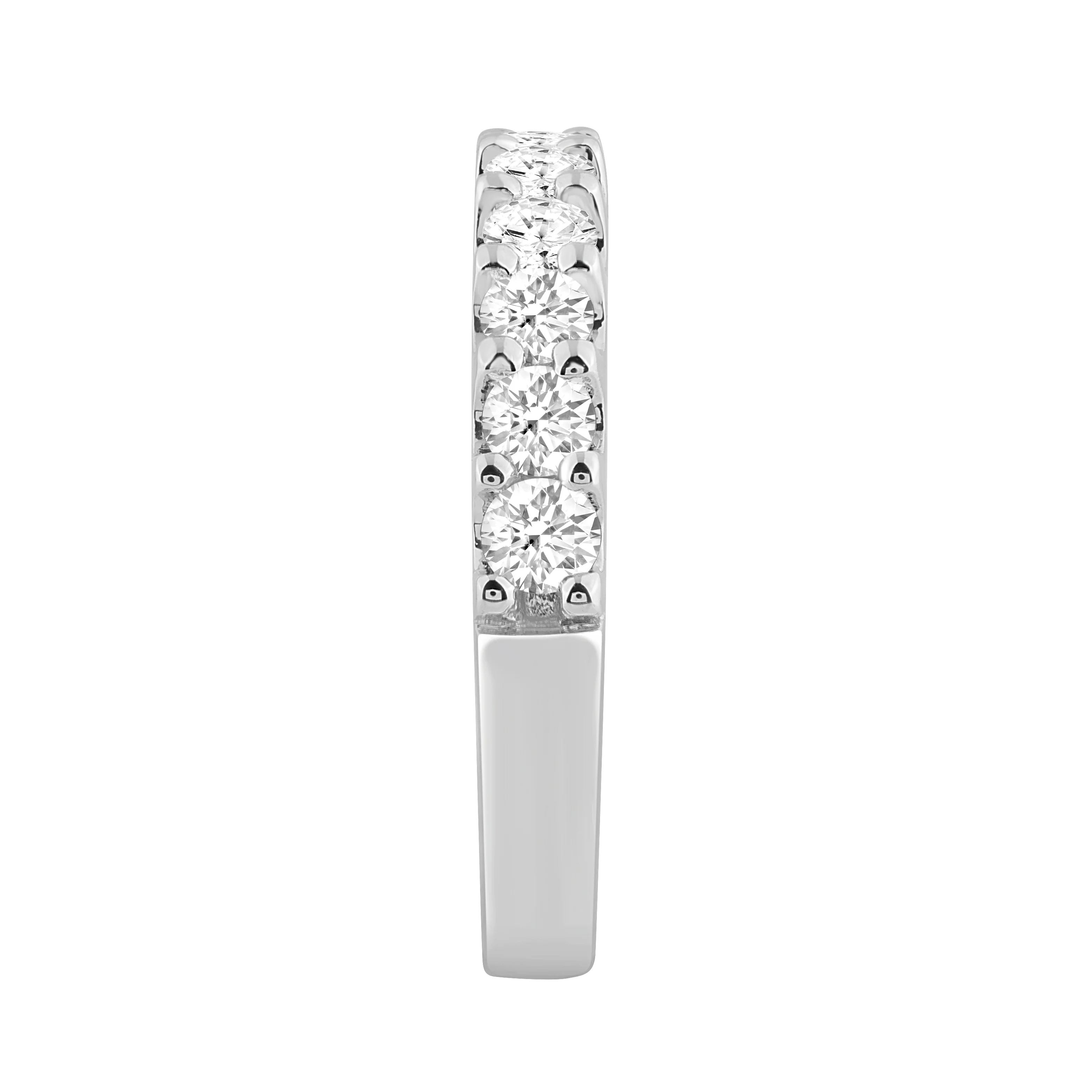 LADIES BAND 1.00CT ROUND DIAMOND 14K WHITE GOLD - Image 3