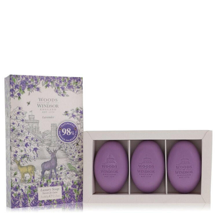 Lavender Fine English Soap By Woods of Windsor - 3 x 2.1 oz