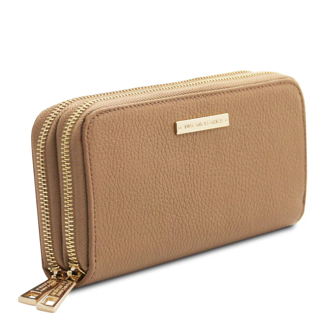 Mira - Double Zip Around Leather Wallet (TL142331) - Image 2