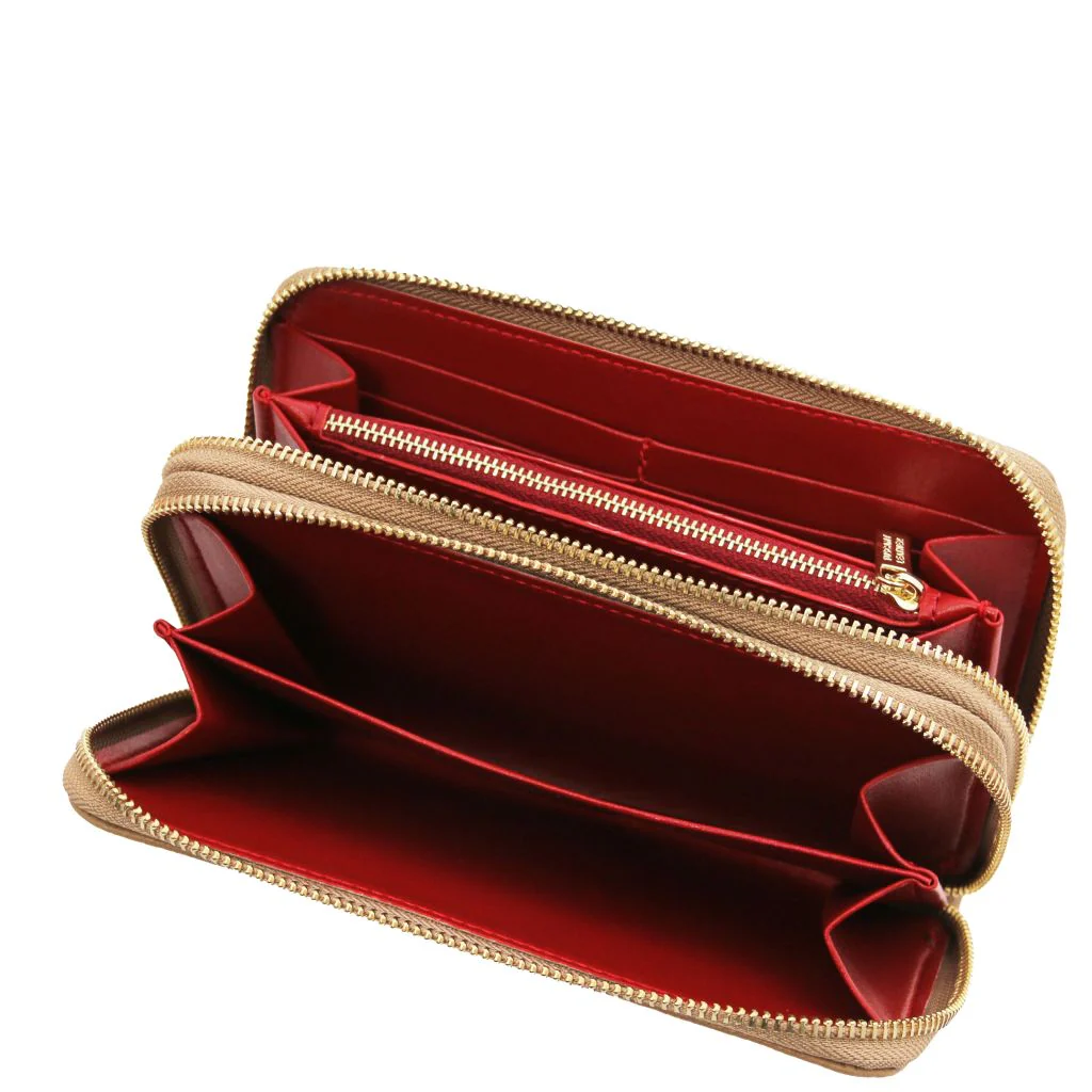 Mira - Double Zip Around Leather Wallet (TL142331) - Image 6