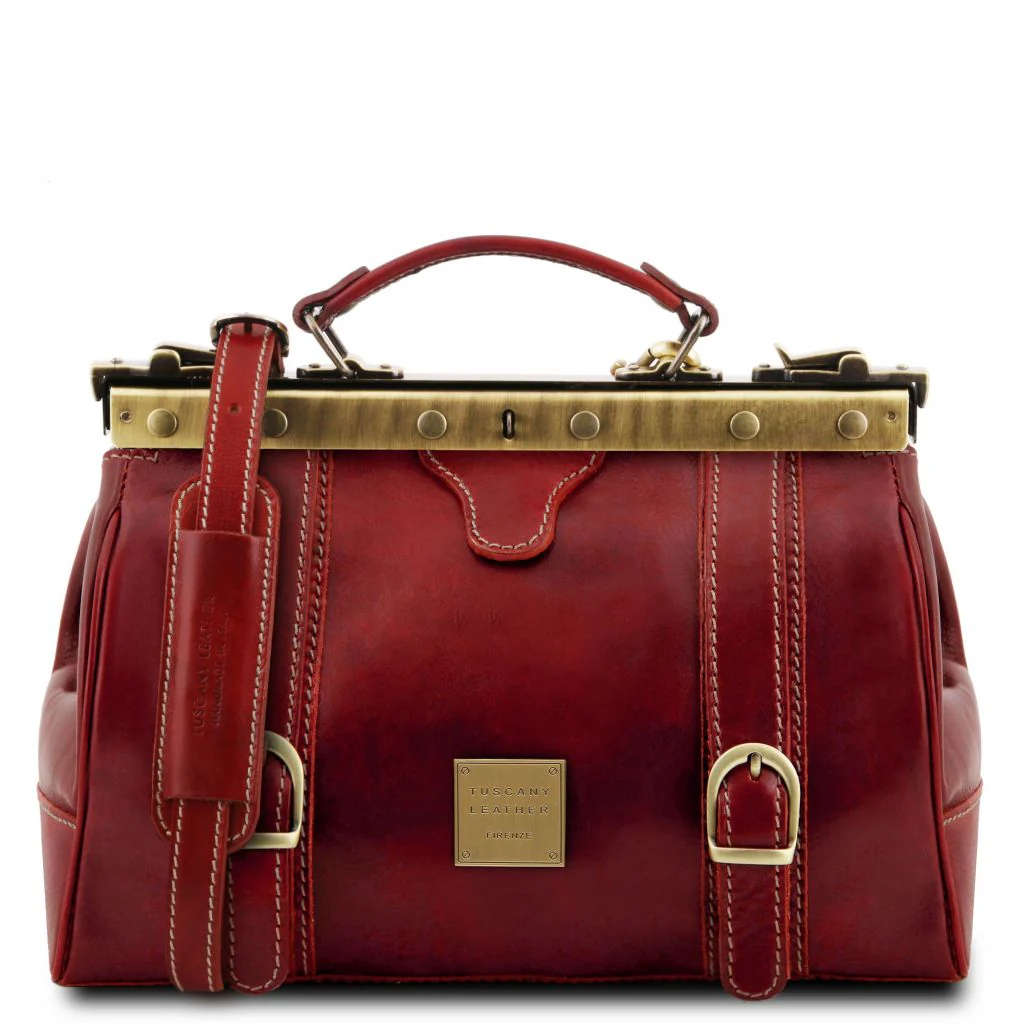 Monalisa - Doctor Gladstone Leather Bag With Front Straps (TL10034) - Image 12