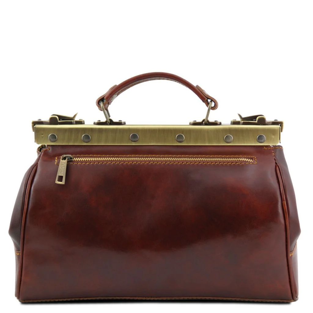 Monalisa - Doctor Gladstone Leather Bag With Front Straps (TL10034) - Image 4