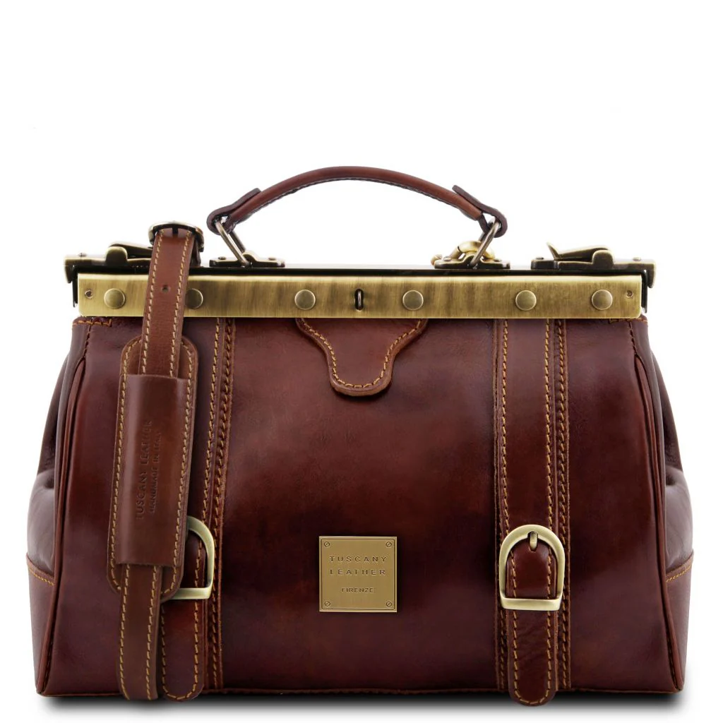 Monalisa - Doctor Gladstone Leather Bag With Front Straps (TL10034) - Image 8
