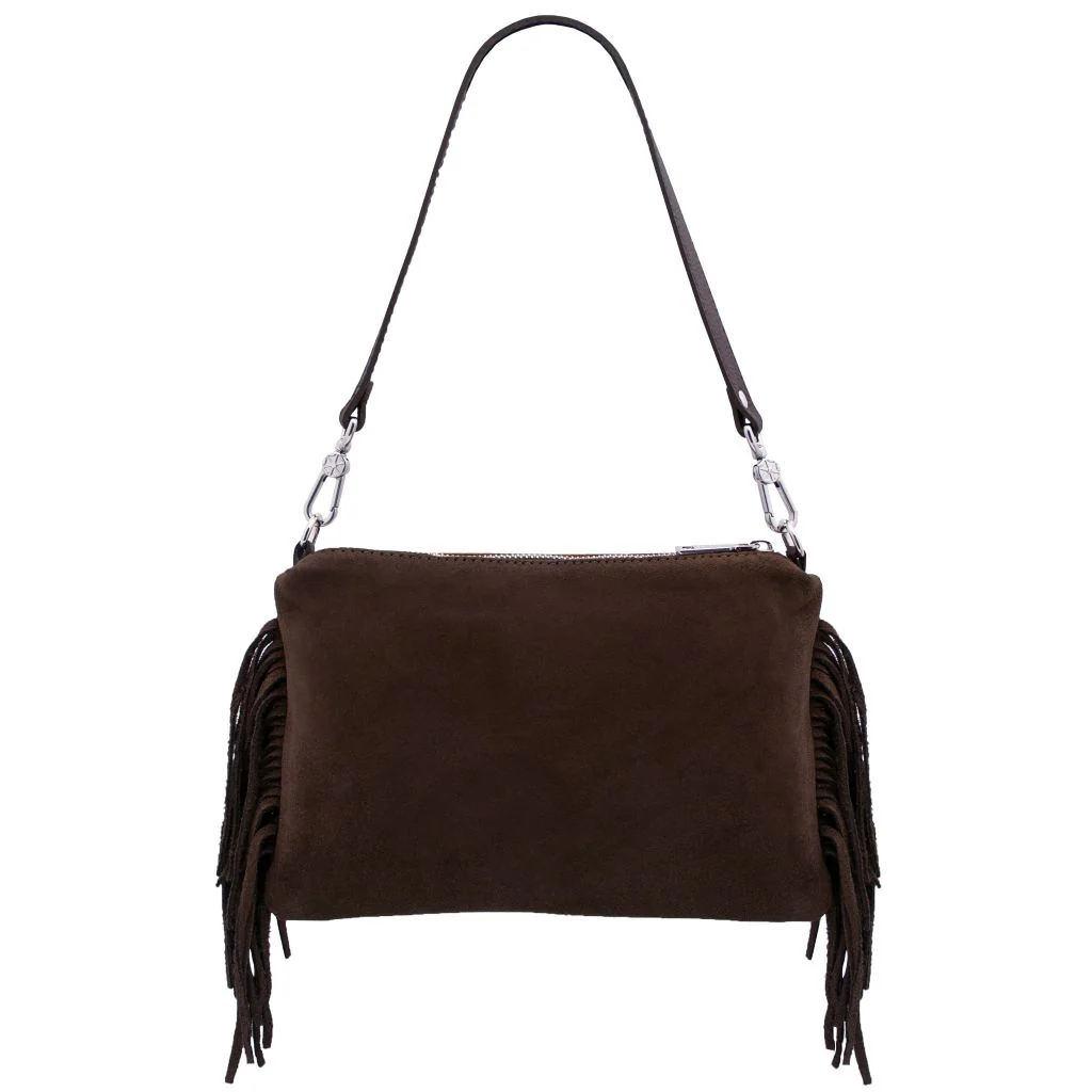 Nomade - Suede Leather Fringe Clutch (TL142495) - Image 3