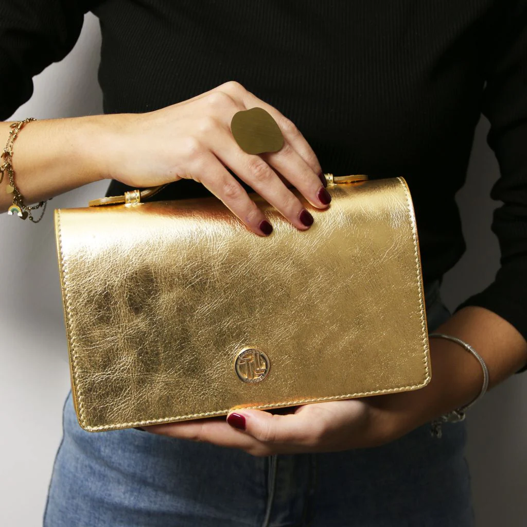 Opera - Metallic Leather With Chain Strap (TL142519) - Image 5
