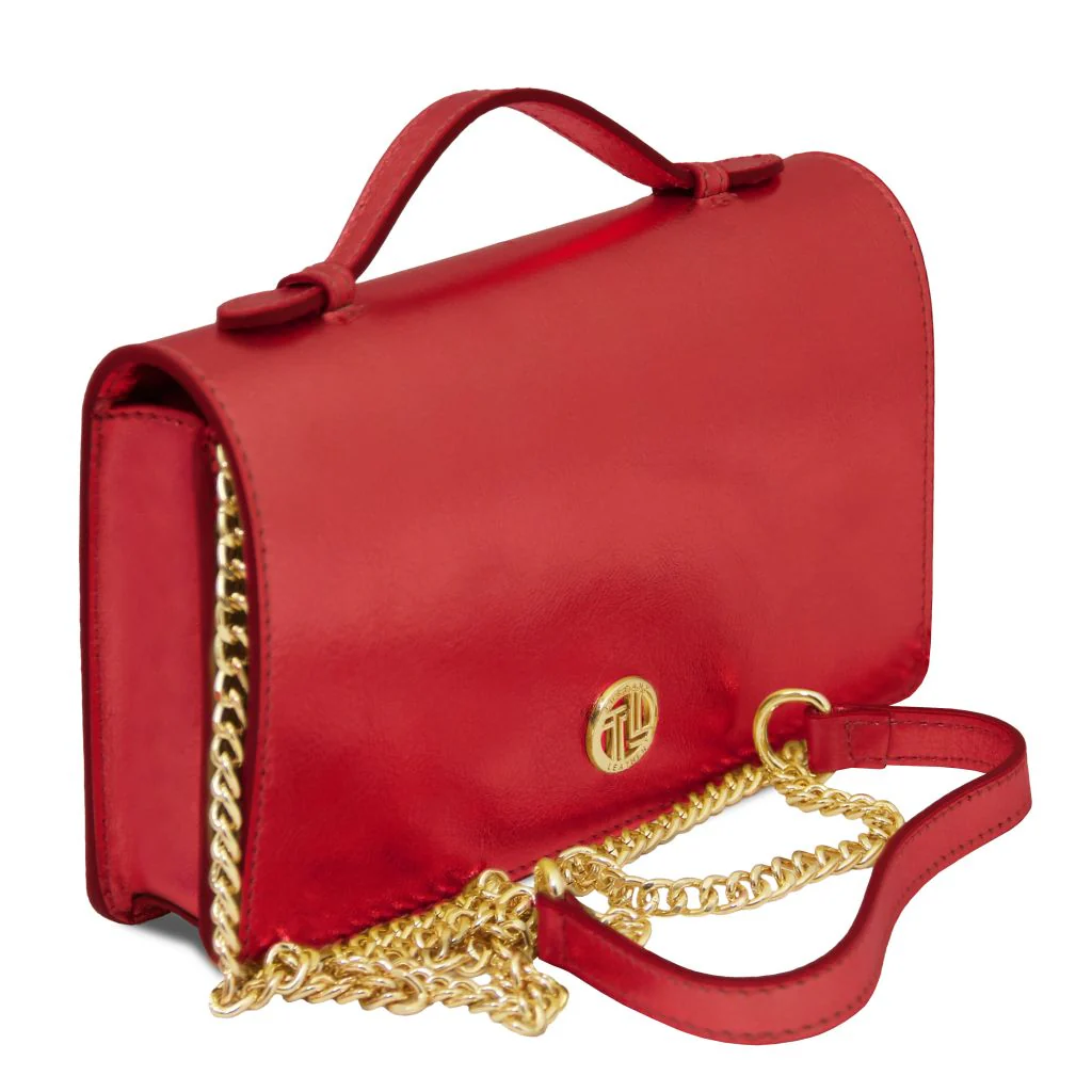 Opera - Metallic Leather With Chain Strap (TL142519) - Image 9