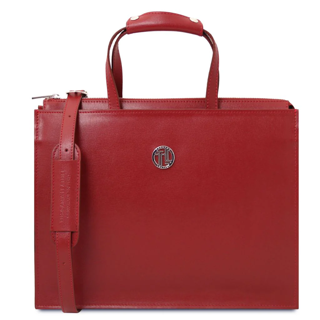 Palermo - Saffiano Leather Briefcase 3 Compartments For Women (TL141369) - Image 11