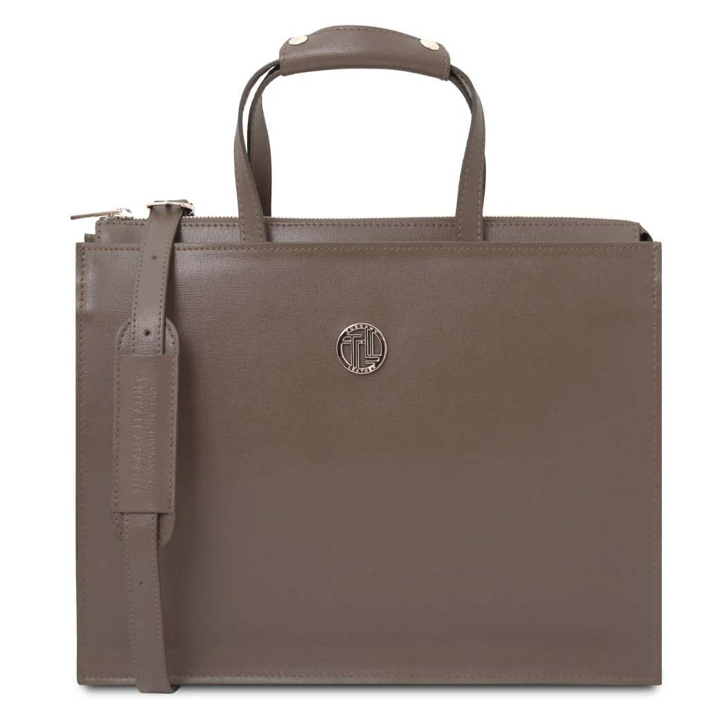Palermo - Saffiano Leather Briefcase 3 Compartments For Women (TL141369) - Image 12