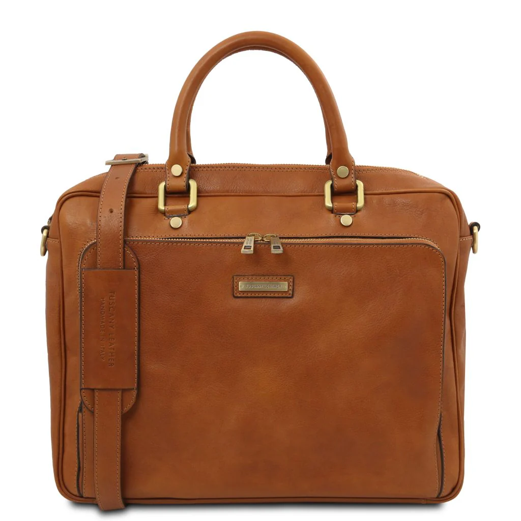 Pisa - Leather Laptop Briefcase With Front Pocket (TL142427) - Image 10