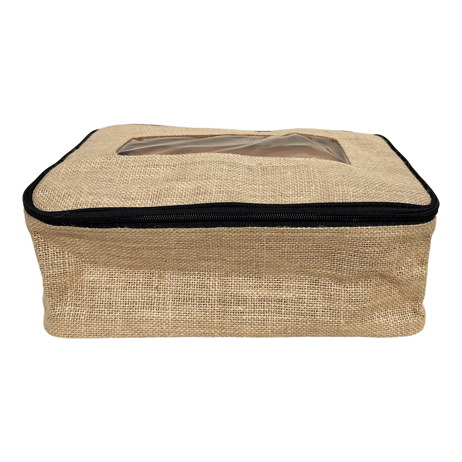 Shoe Bags for Travel – 2 Pack Waterproof Travel Shoe Bag with Zipper – Beige – Natural Laminated Jute - Image 3