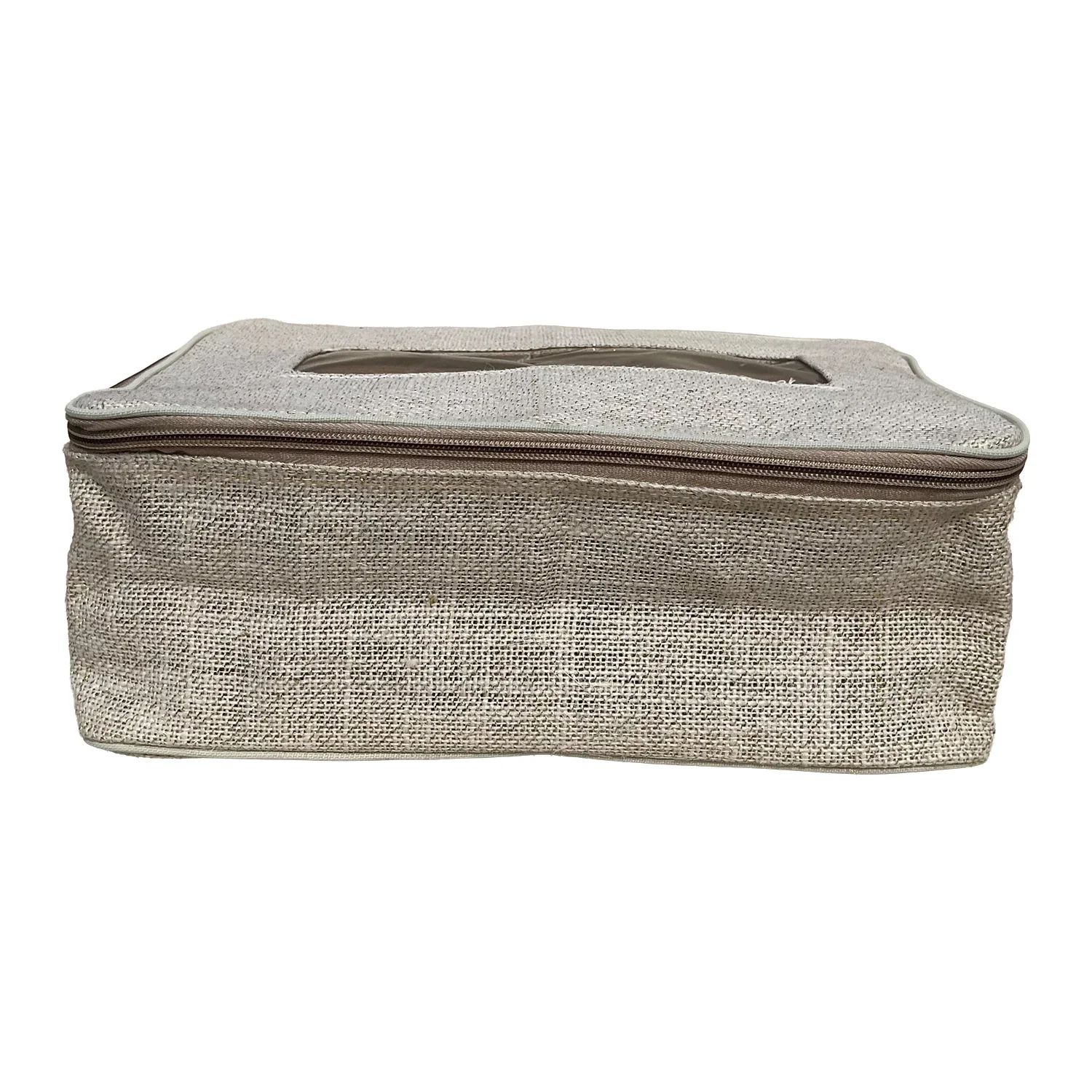 Shoe Bags for Travel – 2 Pack Waterproof Travel Shoe Bags with Zipper – Cream – Stiffened Lurex Jute - Image 3