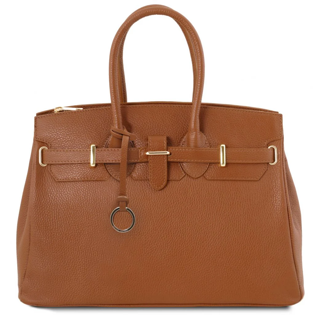 TL Bag - Leather Handbag With Golden Hardware (TL141529) - Image 12