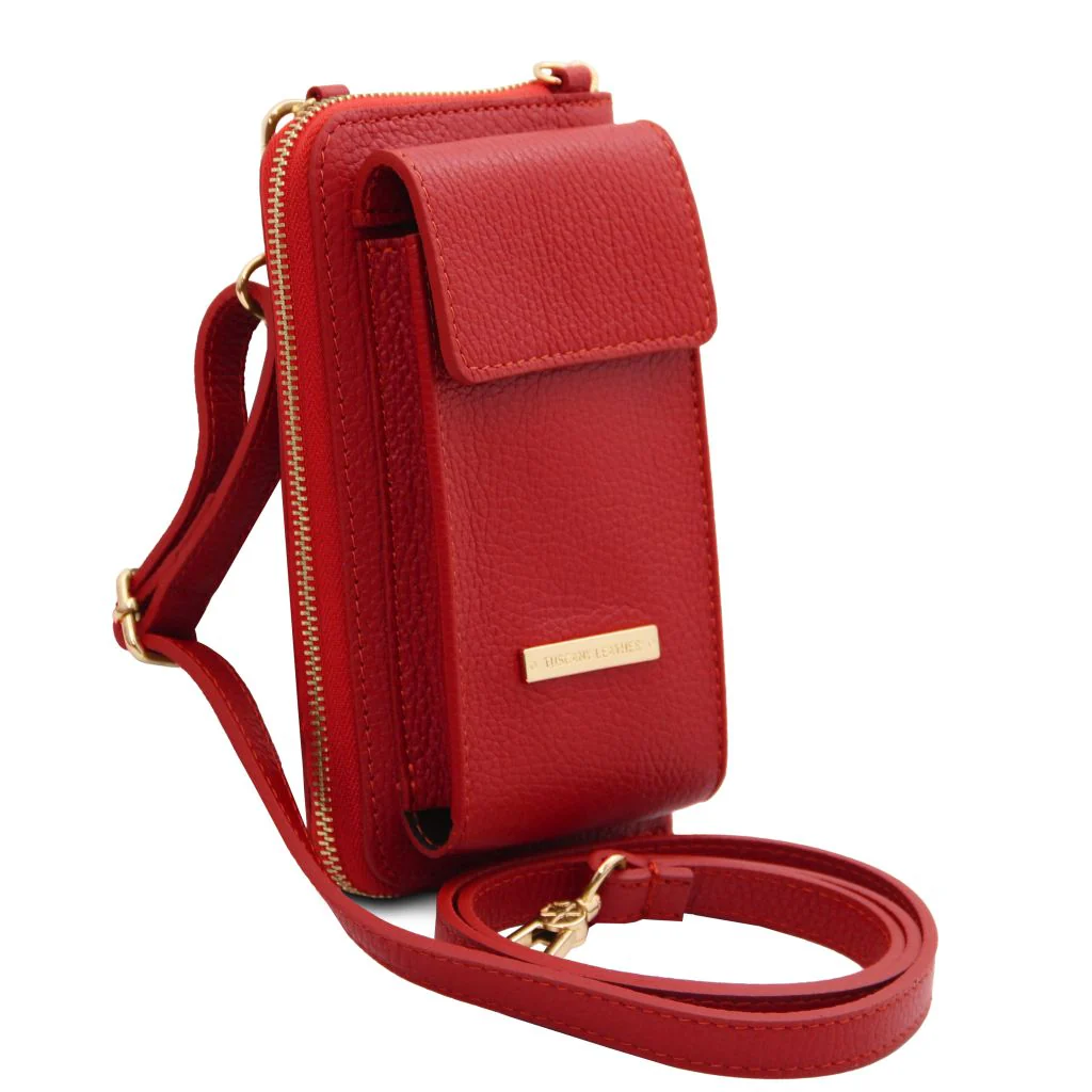 Tl Bag - Leather Wallet/Phone Holder With Strap (Tl142323) - Image 8