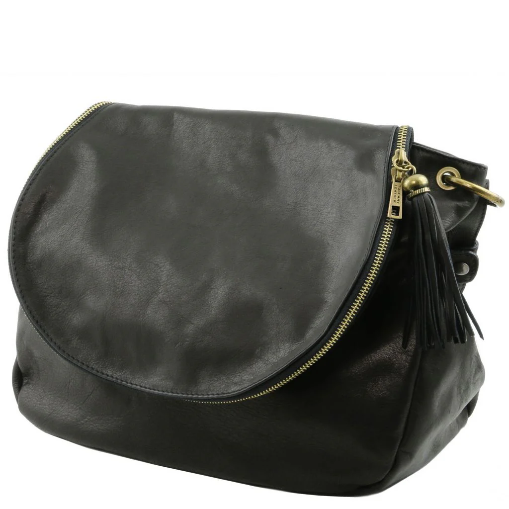 Tl Bag - Soft Leather Shoulder Bag With Tassel Detail (Tl141110) - Image 13
