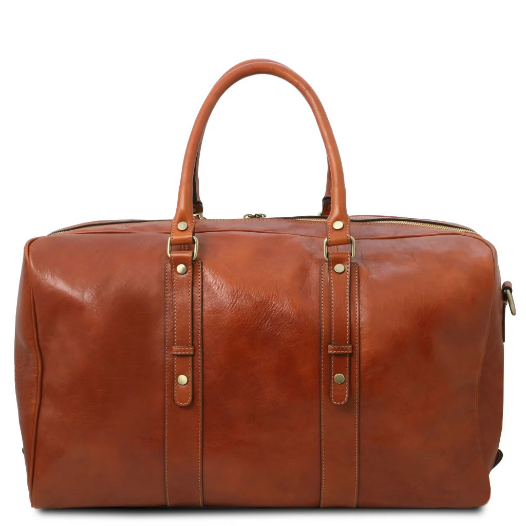 TL Voyager - Leather Travel Bag With Front Pocket (TL142140) - Image 4