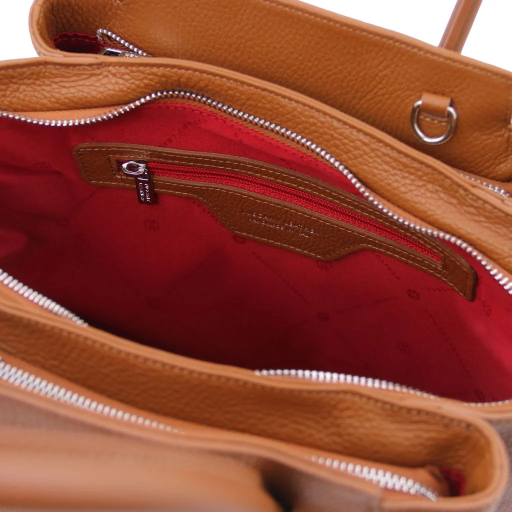 Tulipan - Leather Handbag (TL141727) - Image 4