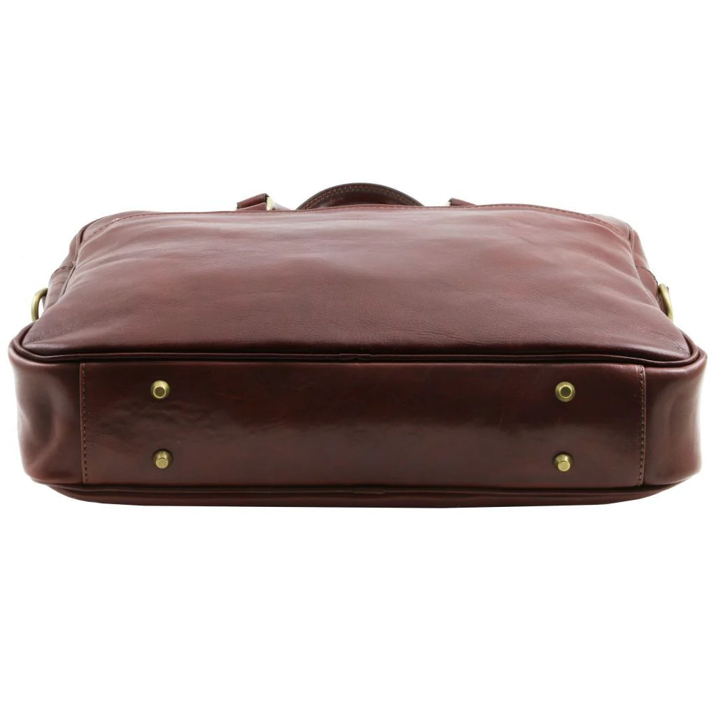 Urbino - Leather Laptop Briefcase With Front Pocket (TL141241) - Image 5