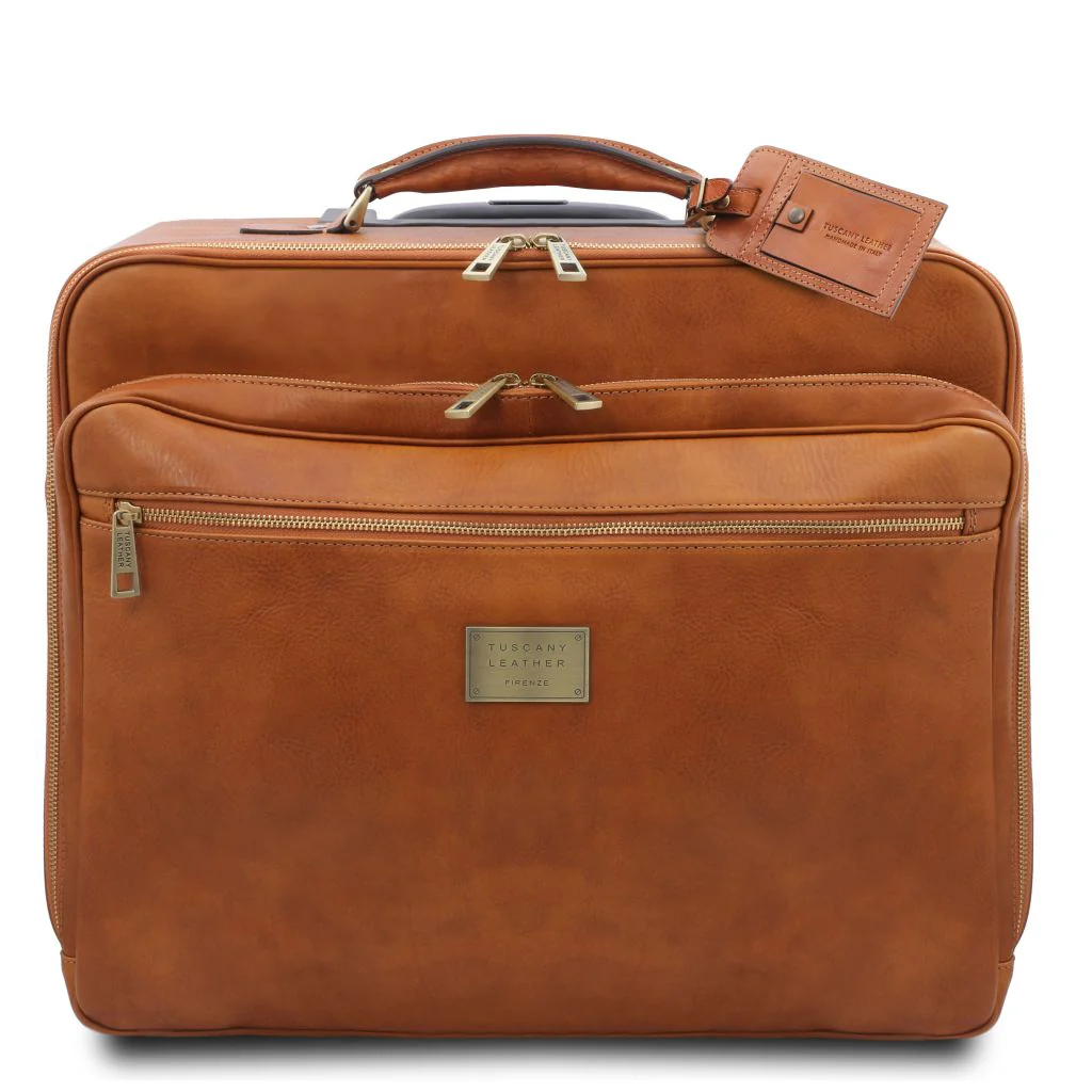 Varsavia - Leather Pilot Case With Two Wheels (TL141888)