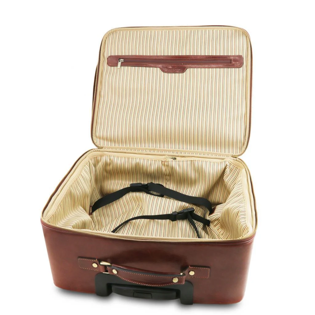 Varsavia - Leather Pilot Case With Two Wheels (TL141888) - Image 8