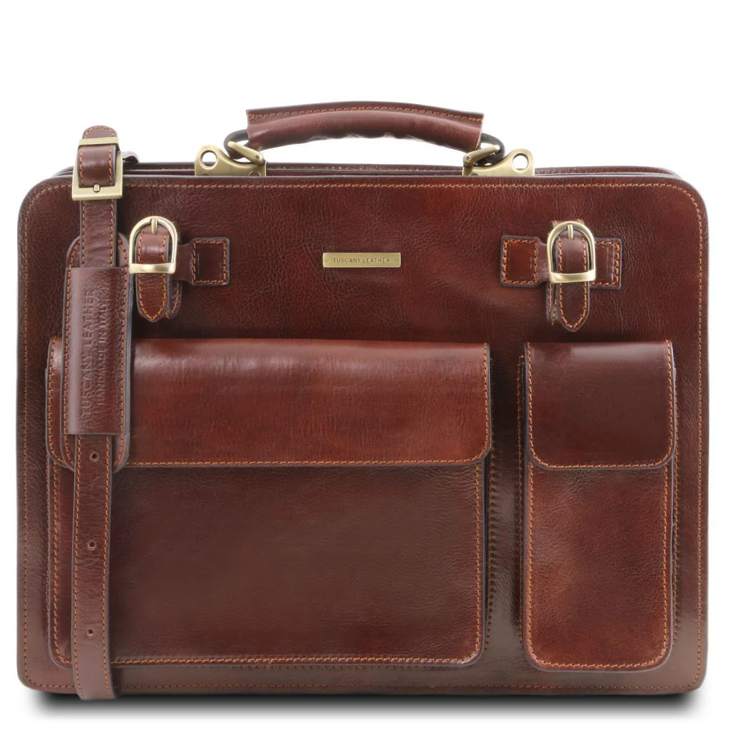 Venezia - Leather Briefcase 2 Compartments (TL141268) - Image 11