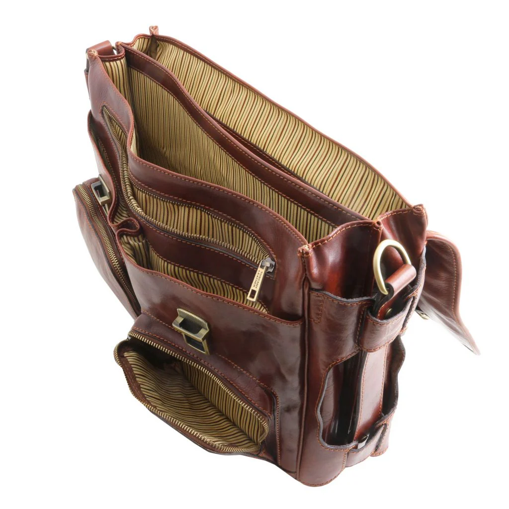 Ventimiglia - Leather Multi Compartment TL Smart Briefcase With Front Pockets (TL142069) - Image 10