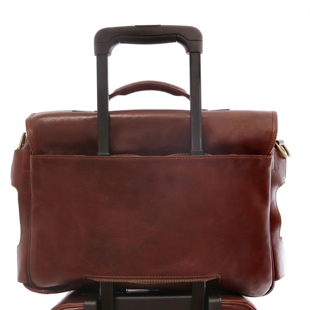 Ventimiglia - Leather Multi Compartment TL Smart Briefcase With Front Pockets (TL142069) - Image 6