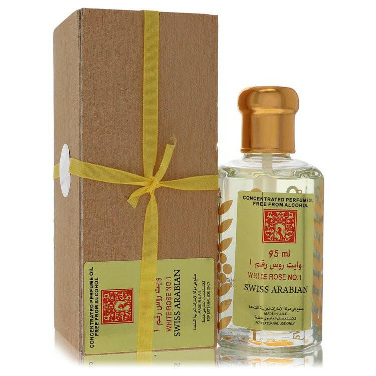 White Rose No 1 Concentrated Perfume Oil Free From Alcohol (Unisex) By Swiss Arabian - 3.21 oz